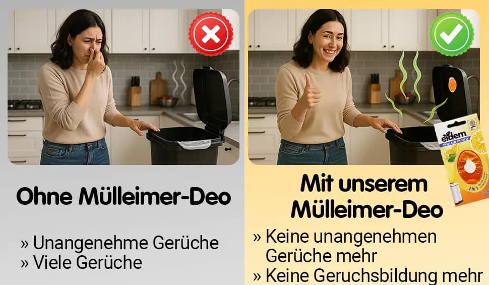 Mülleimer stinkt in der Küche